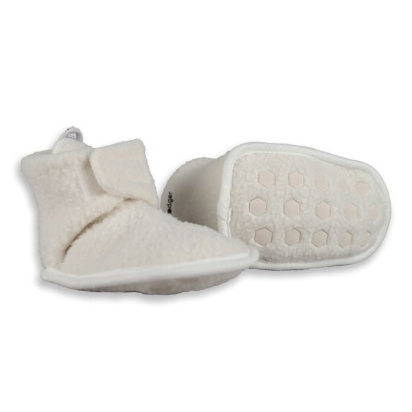Lodger Slofjes - Teddy Fleece - Cloud Dancer - 0-3M