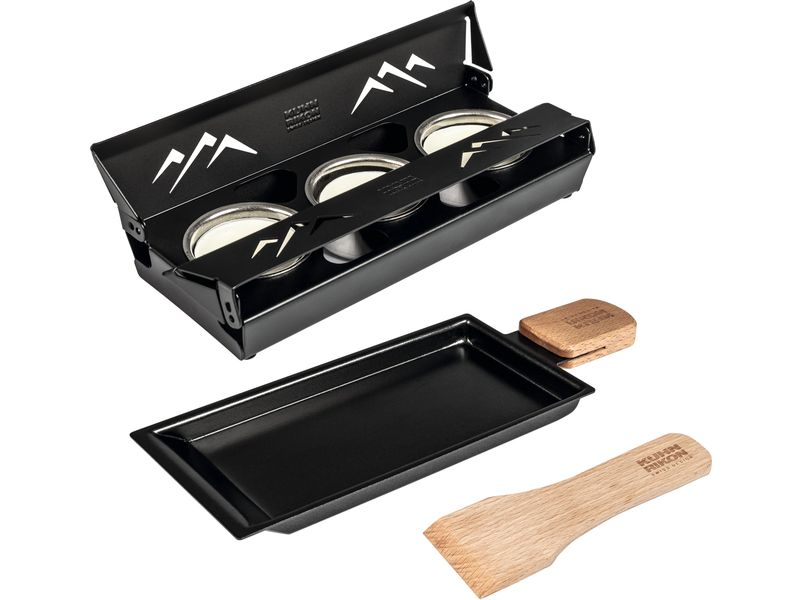 Kuhn Rikon Teelicht-Raclette Mini Berge Schwarz Raclette-Set