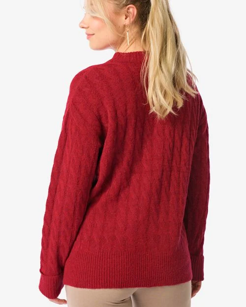 pull en maille Vicky pour femme  rouge