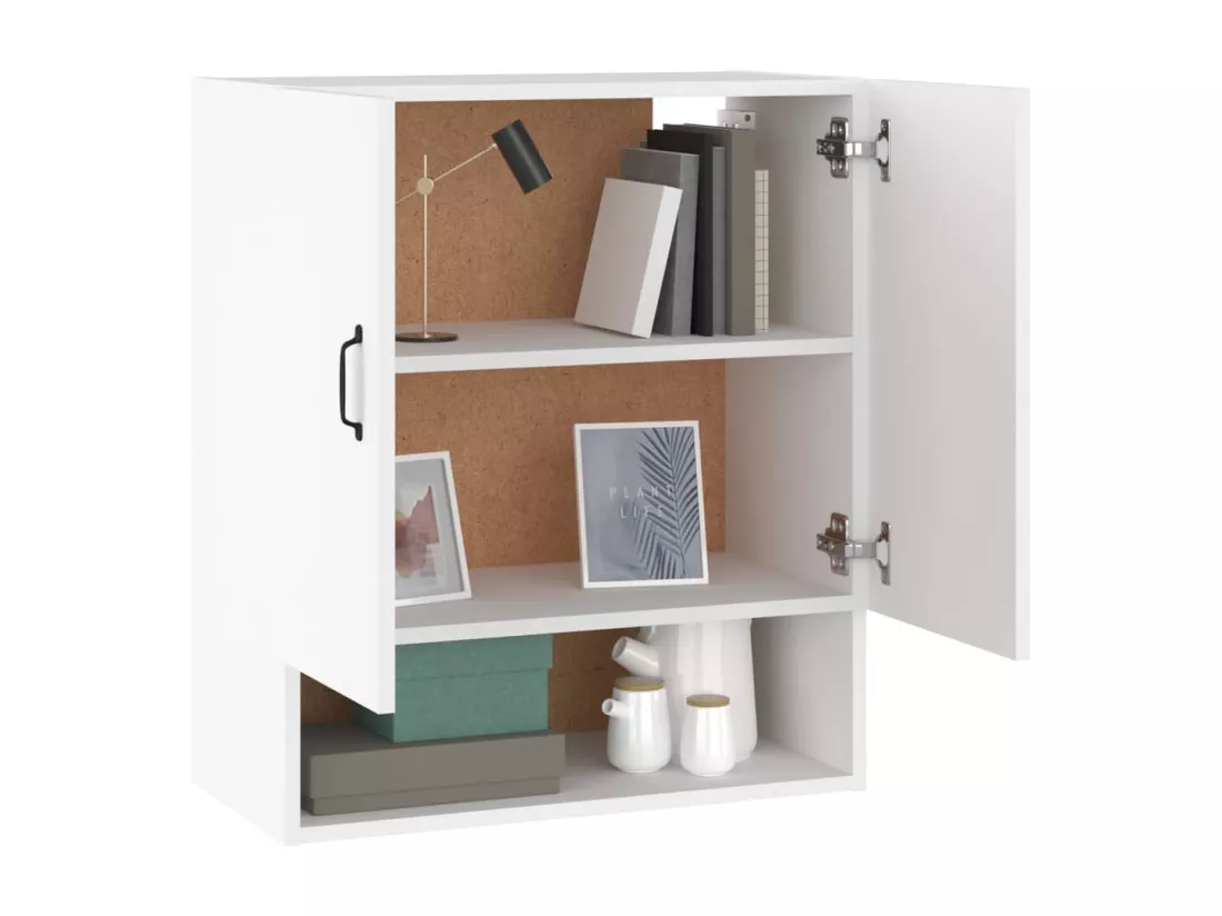 Armoire murale Blanc 60x31x70 cm Bois d'ingénierie