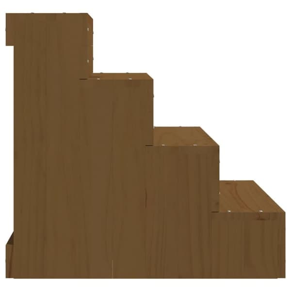vidaXL Kjæledyrstrapp honningbrun 40x49x47 cm heltre furu