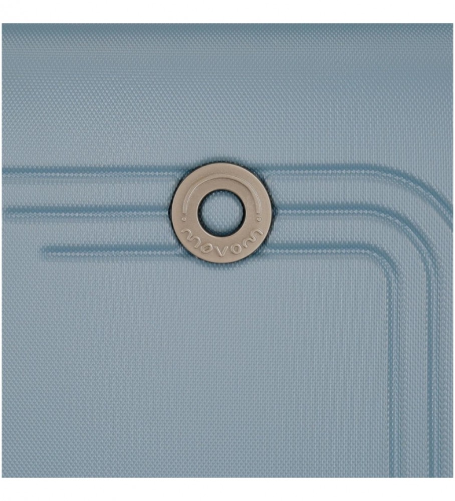Mala rígida Movom Riga tamanho médio, azul claro - 49x90x27cm