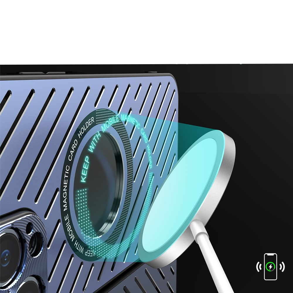 iPhone 14 Pro MagSafe Hybrid Hardcase Hülle mit Kameraschutz - Blau