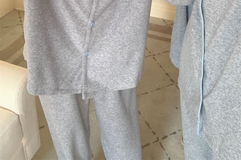 Tanee - Bijpassende effen pyjamaset voor koppels