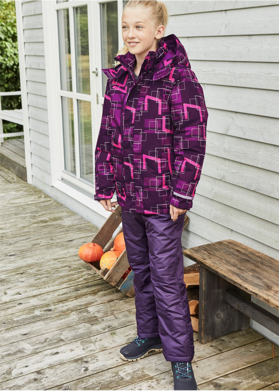 Veste de ski fille, imperméable et respirante
