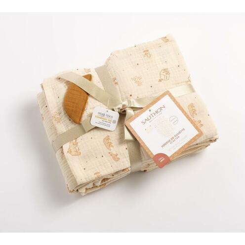 Housse de couette et taie Orsino - Beige - SAUTHON Baby déco