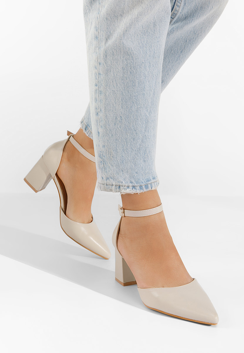 Chaussures à bride beige Alivila