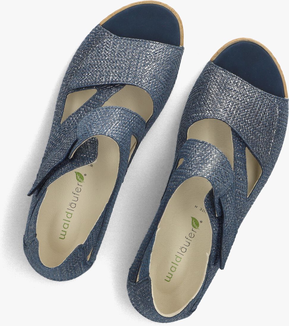 blauwe waldlaufer platte sandalen heliett