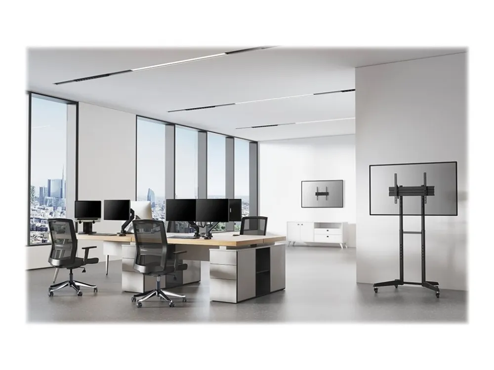 Neomounts FL50-540BL1 - Vogn med hjul - for fladt panel - sort - skærmstørrelse: 37