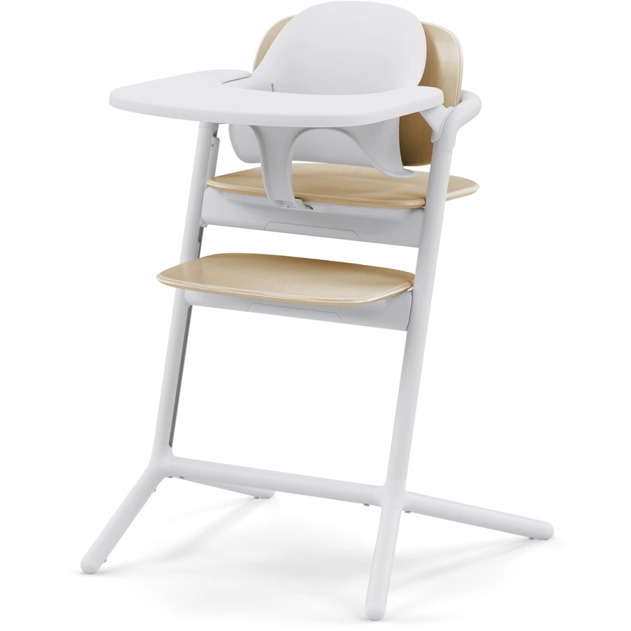 cybex GOLD Hochstuhl Lemo 4 in 1 Set Sand White inklusive Learning Tower
