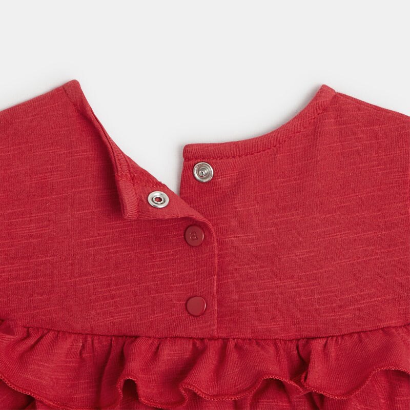 Robe bébé fille rouge uni en coton bébé fille Absorba Aucune nuance
