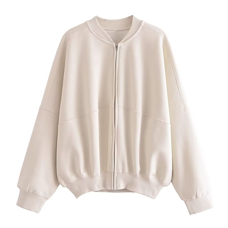 SugaYuja - Jas met rits / Broek met hoge taille en wijde pijpen