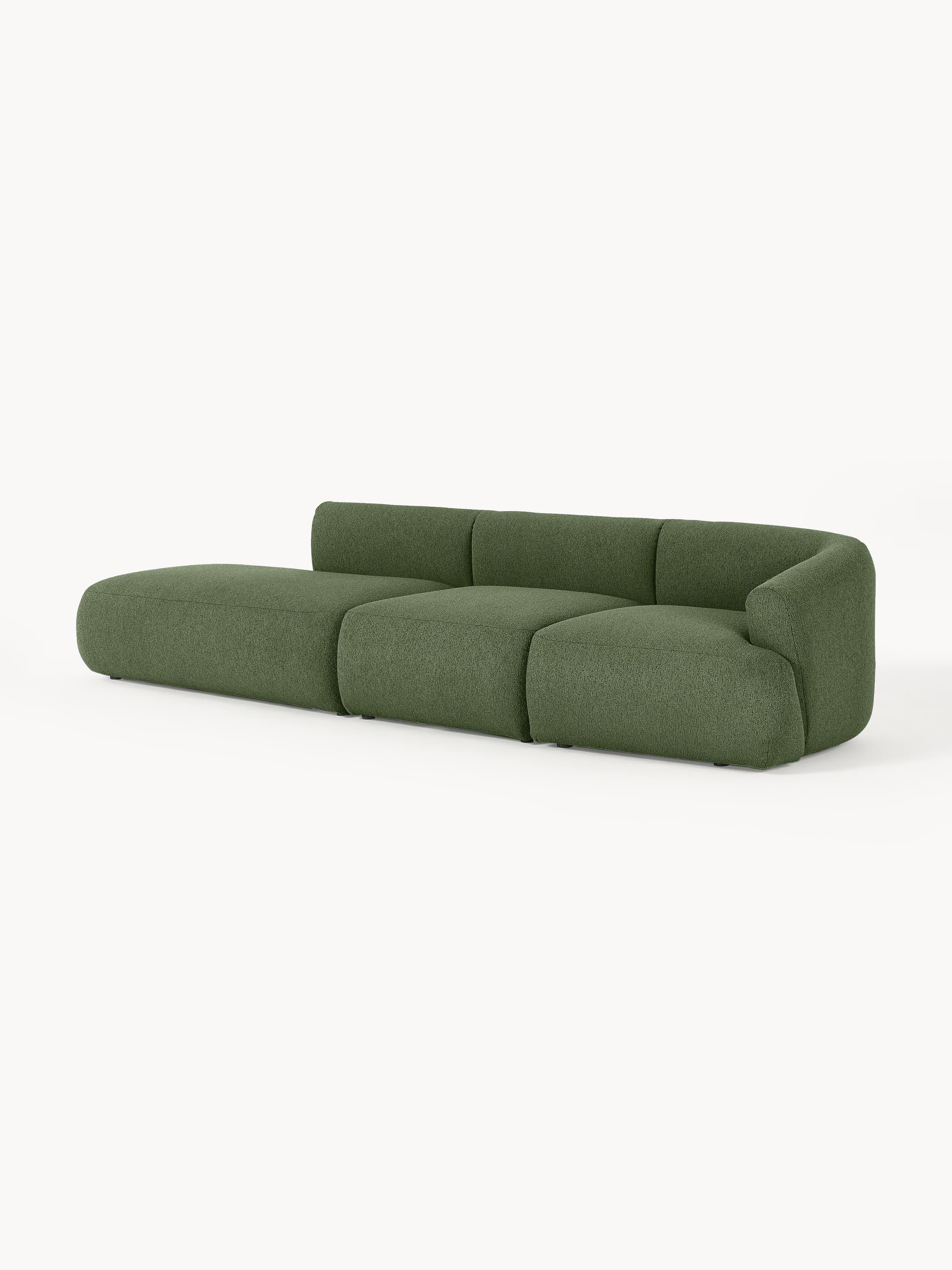 Modulaire XL chaise longue Sofia van bouclé stof