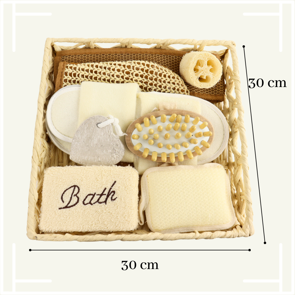 Marbeaux Badset Verzorgingset 30x30x6,5cm Hout