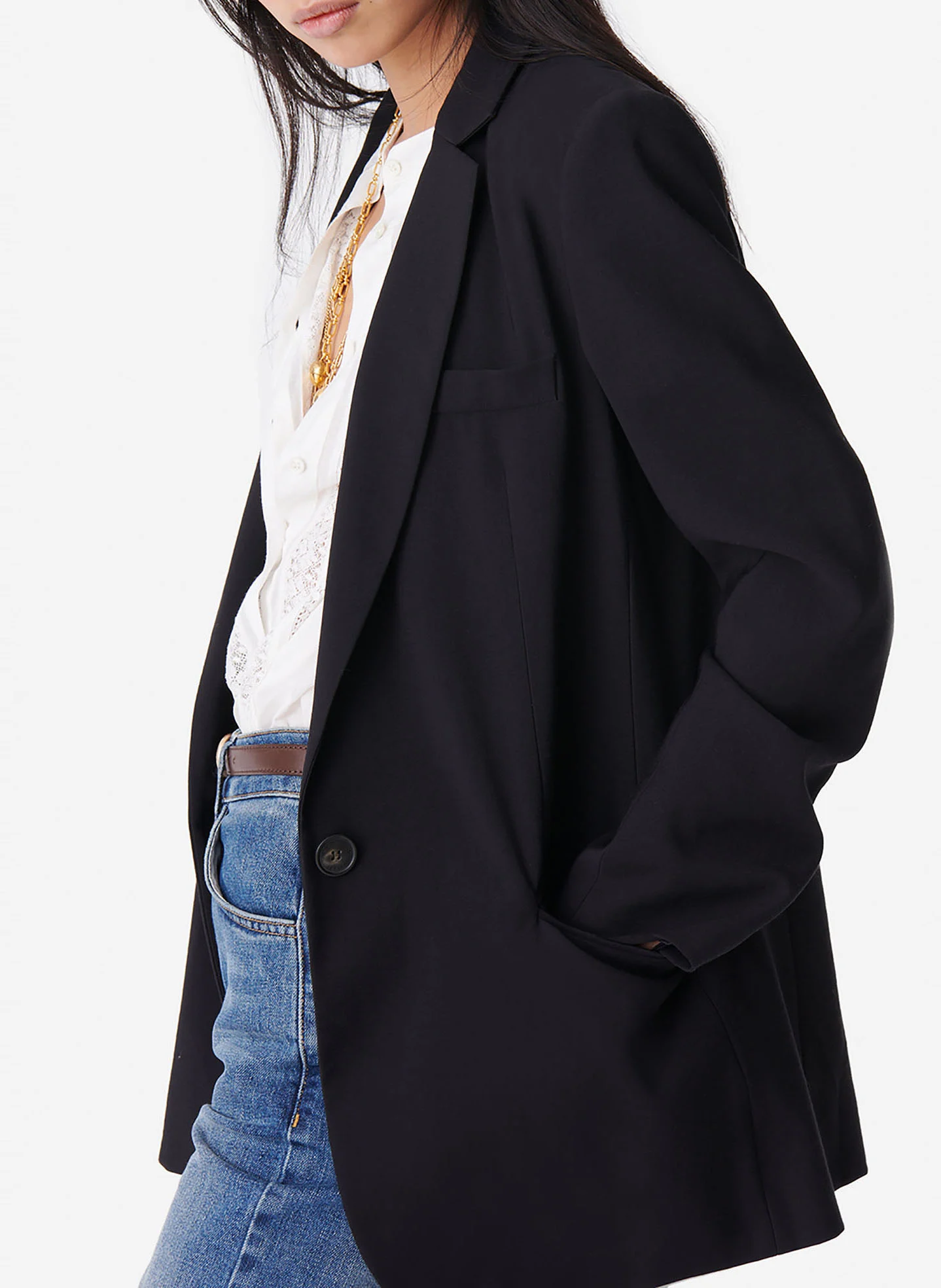 TILIA - Veste de tailleur fluide | Noir