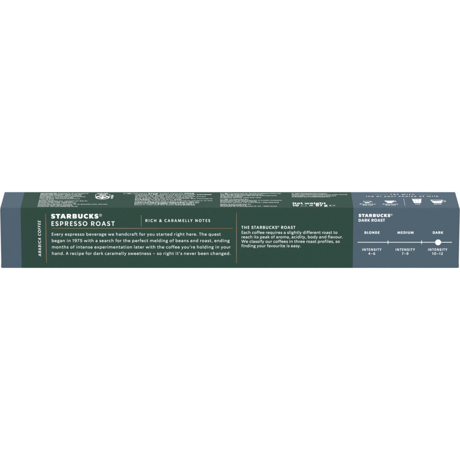 Starbucks Espresso Roast by NESPRESSO Dark Roast, 10 Kapseln