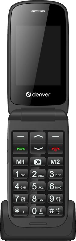 Denver Senioren Mobiele Telefoon 4G - Grote Toetsen - SOS - Oplaadstation