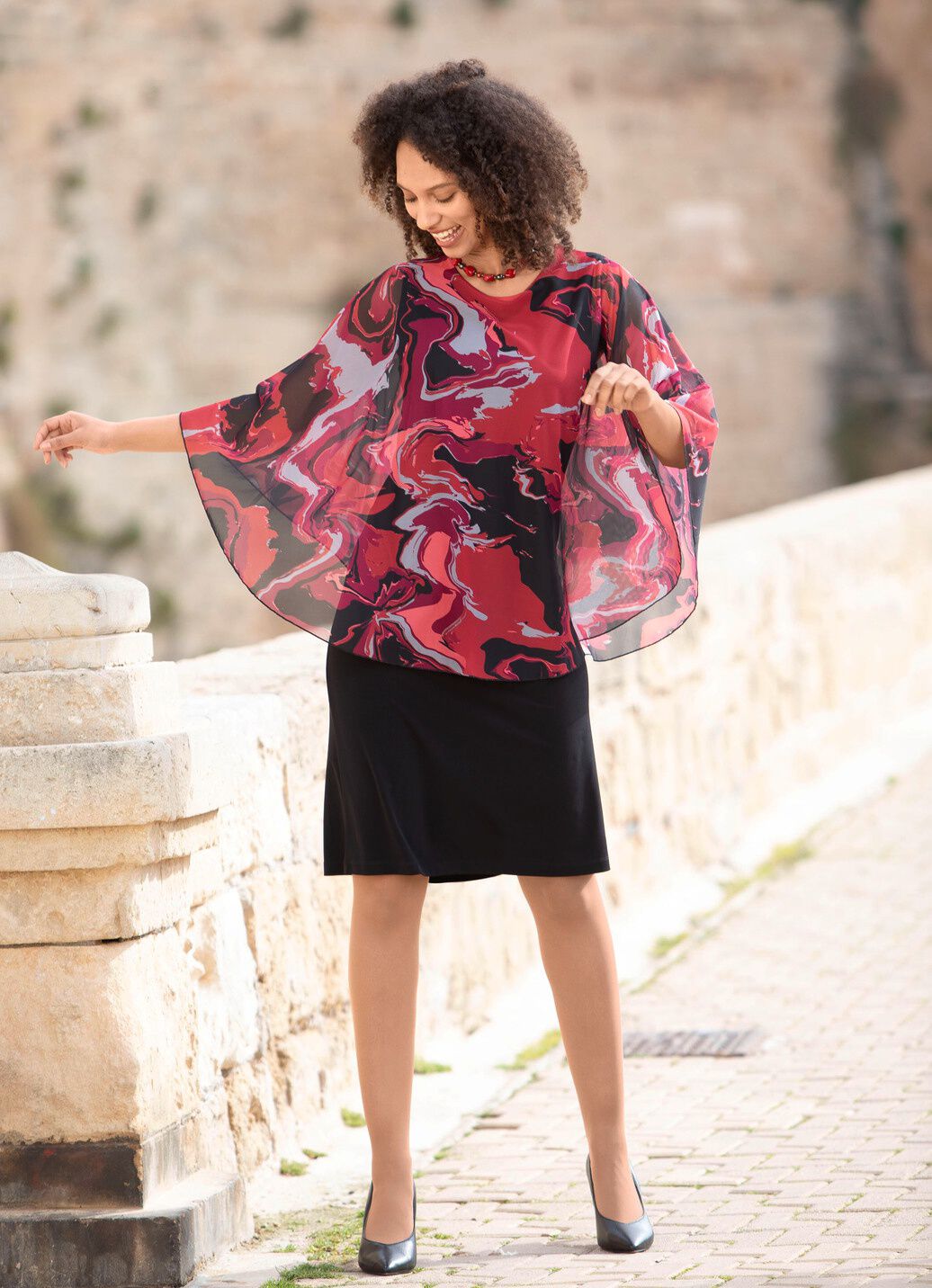 Kleid in angesagter Two-in-One-Optik
