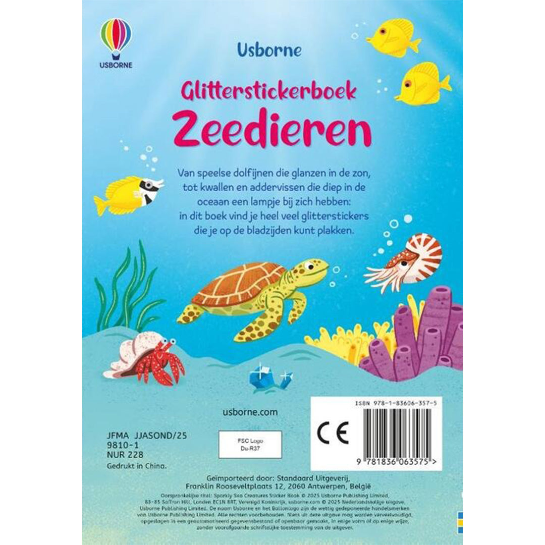 uitgeverij usborne glitterstickerboek zeedieren