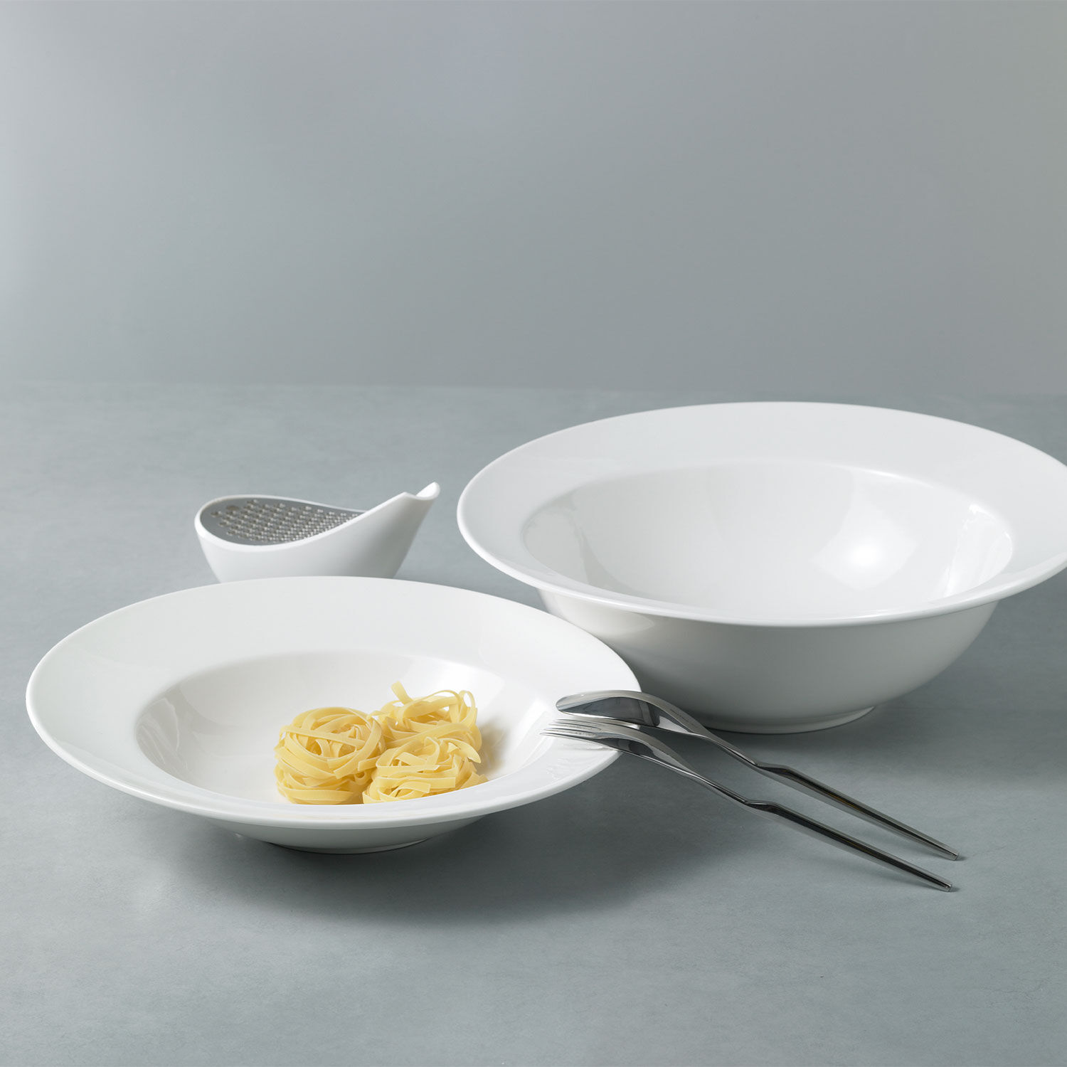 Flow Pasta bowl White, 11.7'', Premium Porcelain
