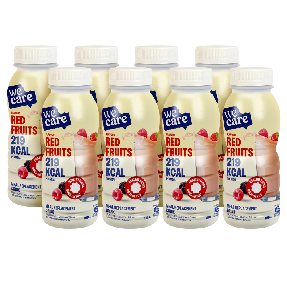 8x WeCare Meal Replacement Drink Red Fruits236 ml