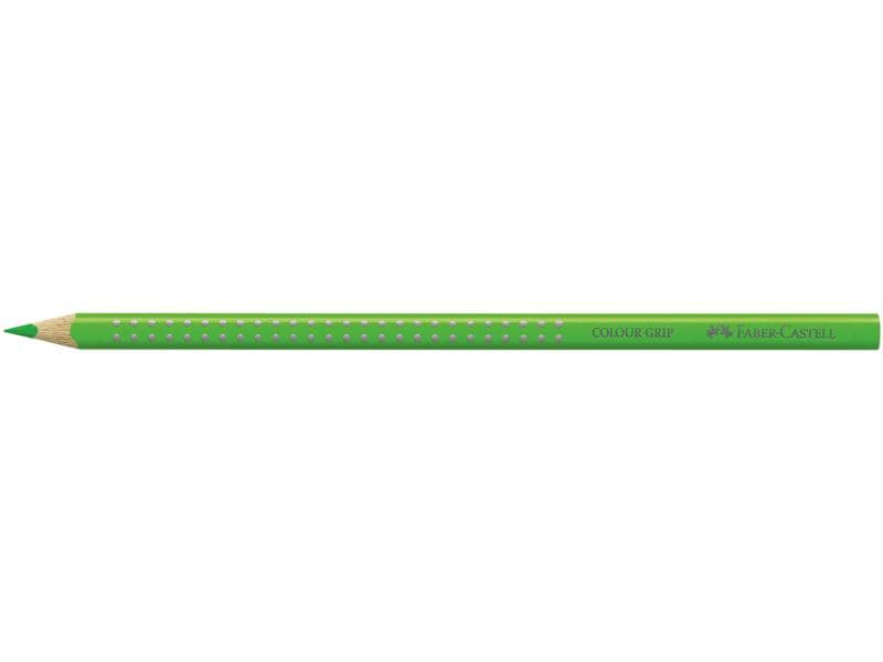 Faber-Castell Farbstifte Colour Grip Grasgrün Buntstift mit ergonomischer Dreikantform