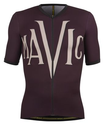 Maillot Manches Courtes Mavic Heritage Aubergine/Noir