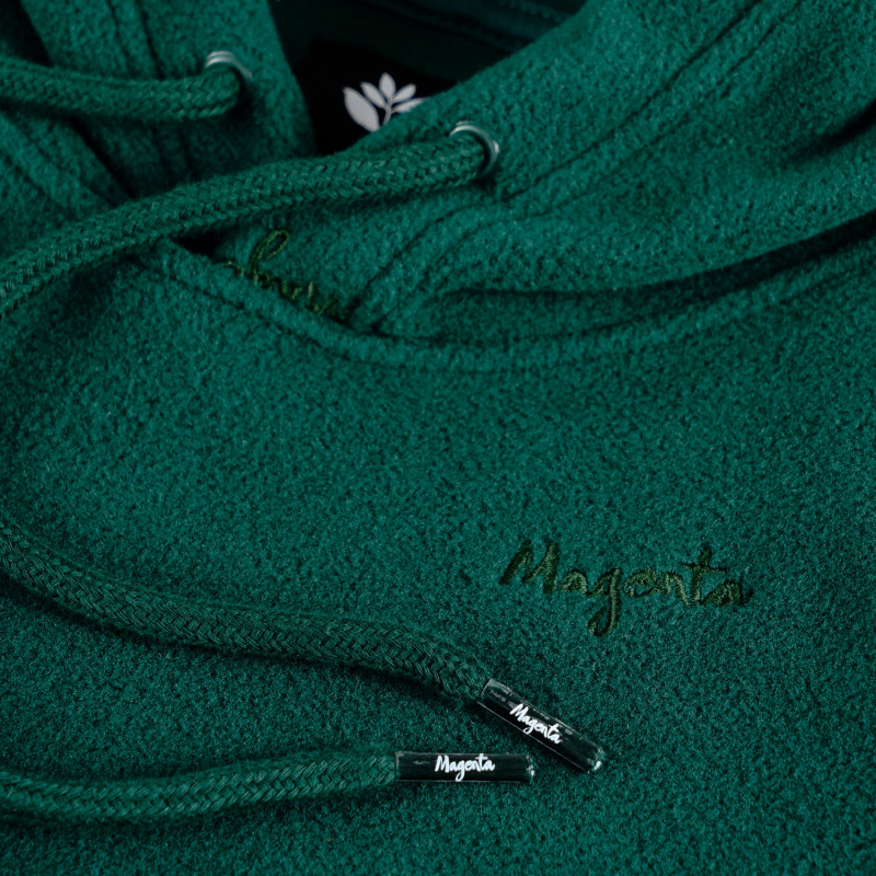 SWEAT À CAPUCHE EN POLAIRE BOUCLE - VERT