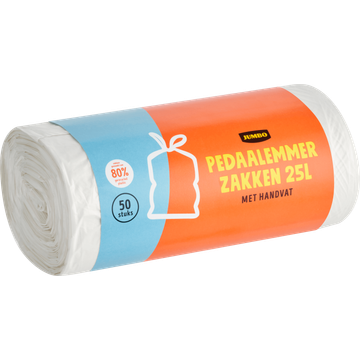 Jumbo Pedaalemmerzakken met Handvat 25 L 50 Stuks