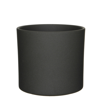 Mica Decorations Era Bloempot - H26 x D28 cm - Ruw - Donkergrijs