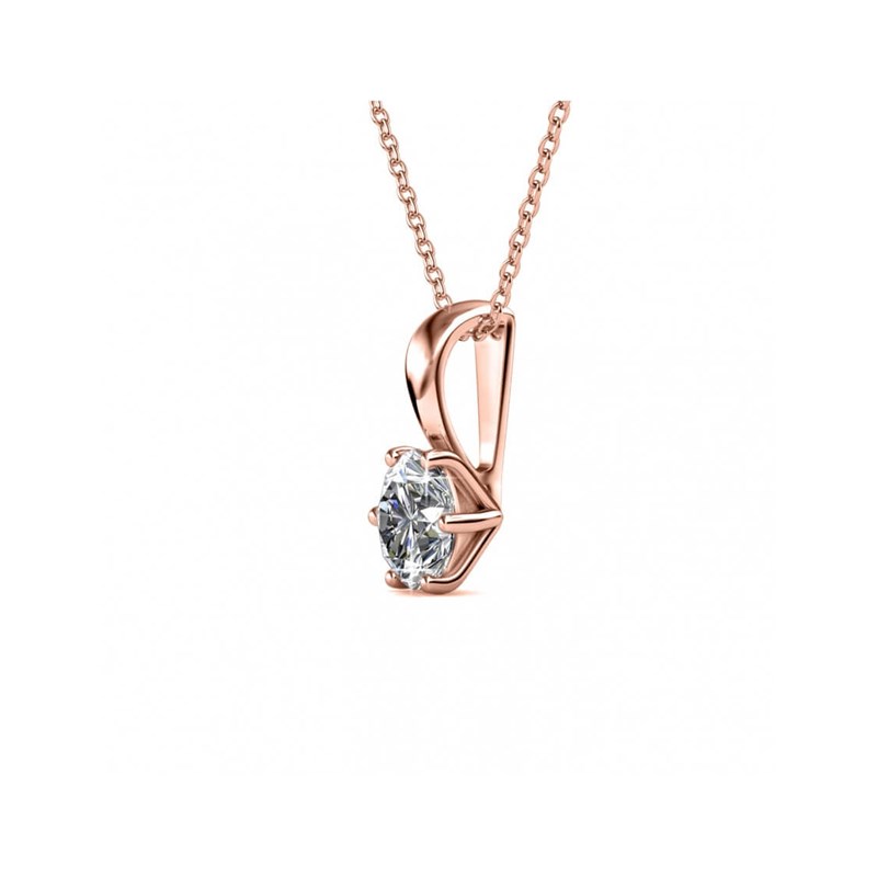 Pendentif Birth Stone - Or Rosé et Cristal