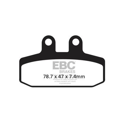 Plaquettes de freins EBC Organique avant/arrière (selon modèle)