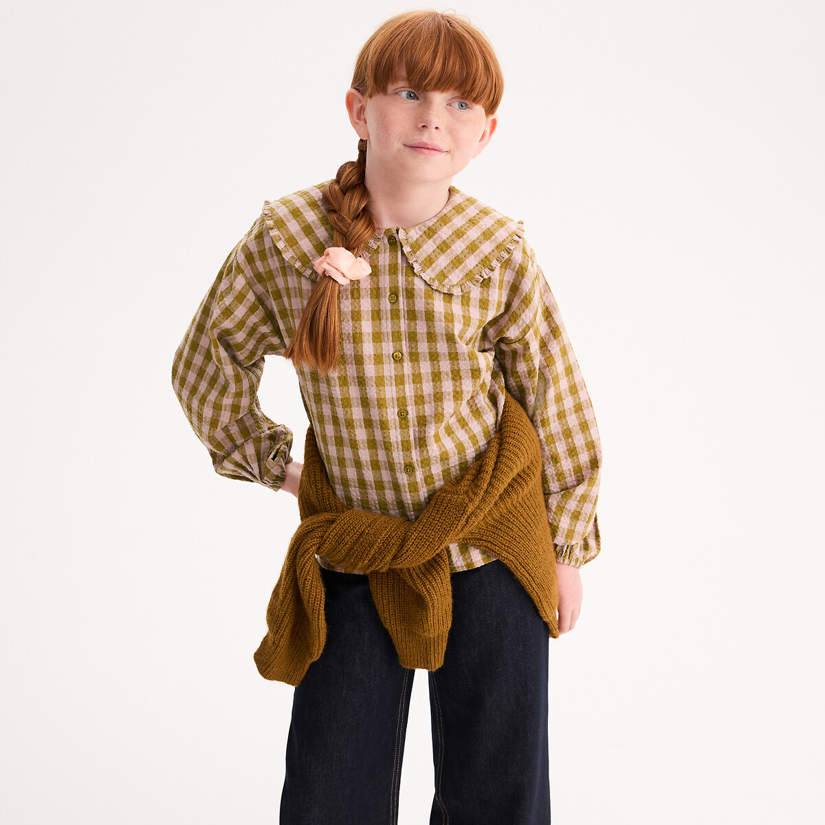 COLEÇÃO LA REDOUTE<br>Camisa xadrez de manga comprida