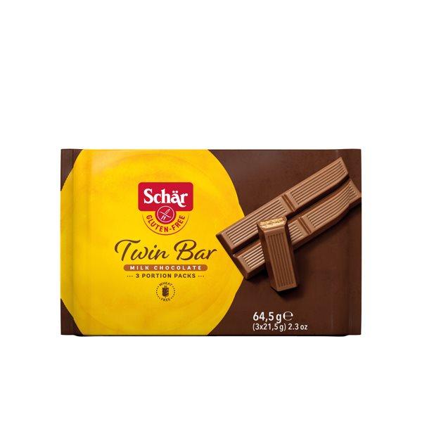 SCHAER Twin Bar Snack mit Schokolade<br>3 × 21.5 g, glutenfrei