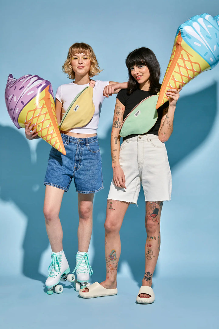 Sac banane L Sasha Tricolore Citron Givré