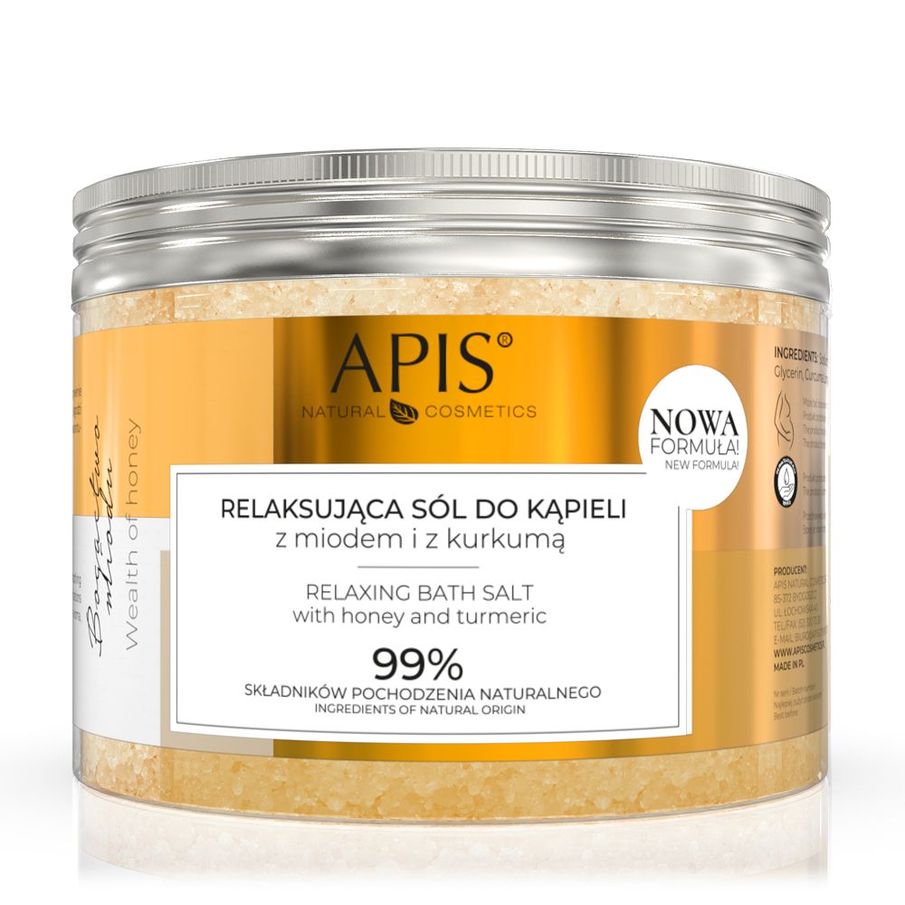 APIS WEALTH OF HONEY, Entspannendes Badesalz mit Honig und Kurkuma