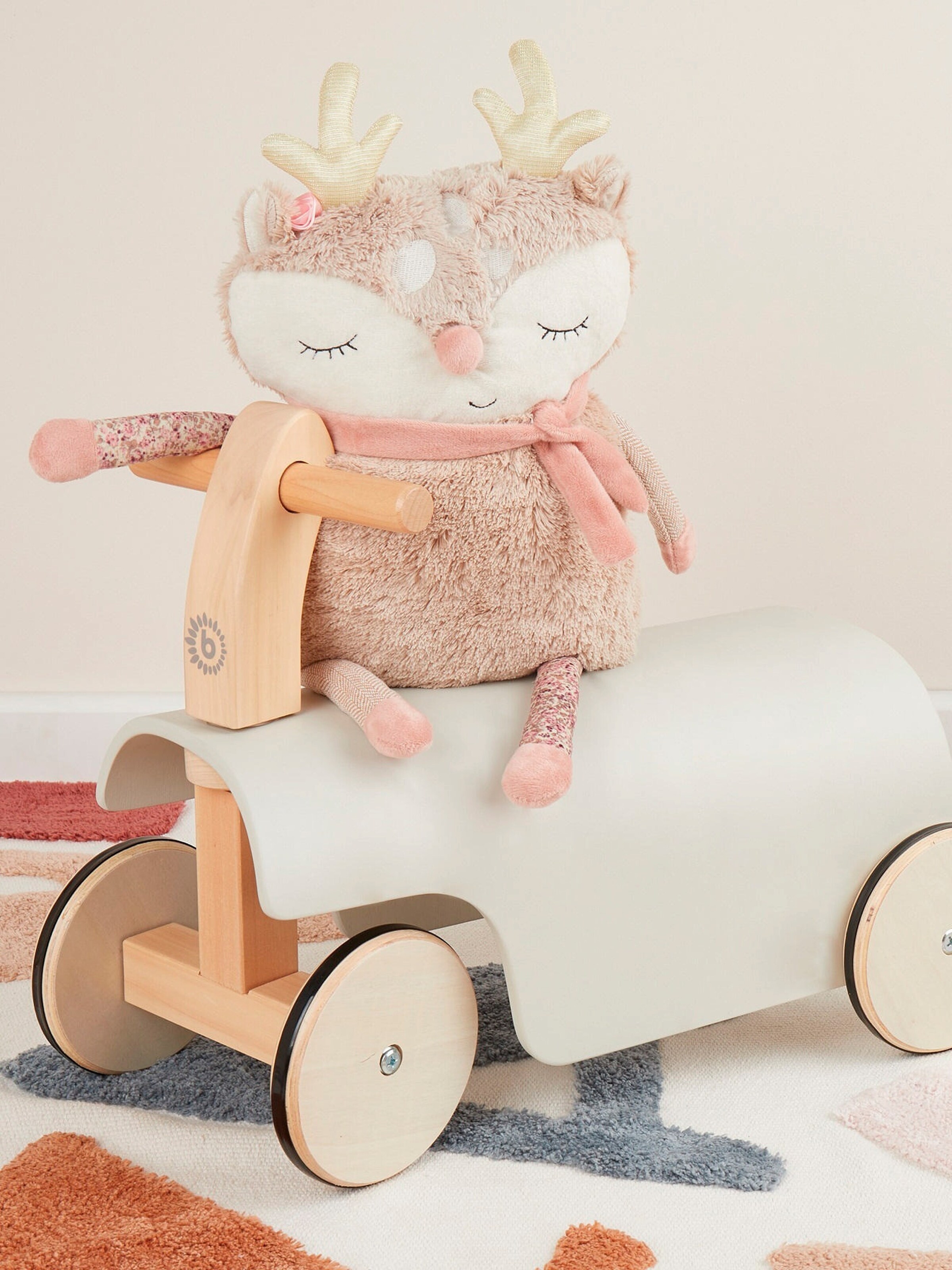 Bieco Kuscheltier Plüsch Großes Reh - ab Geburt Beige