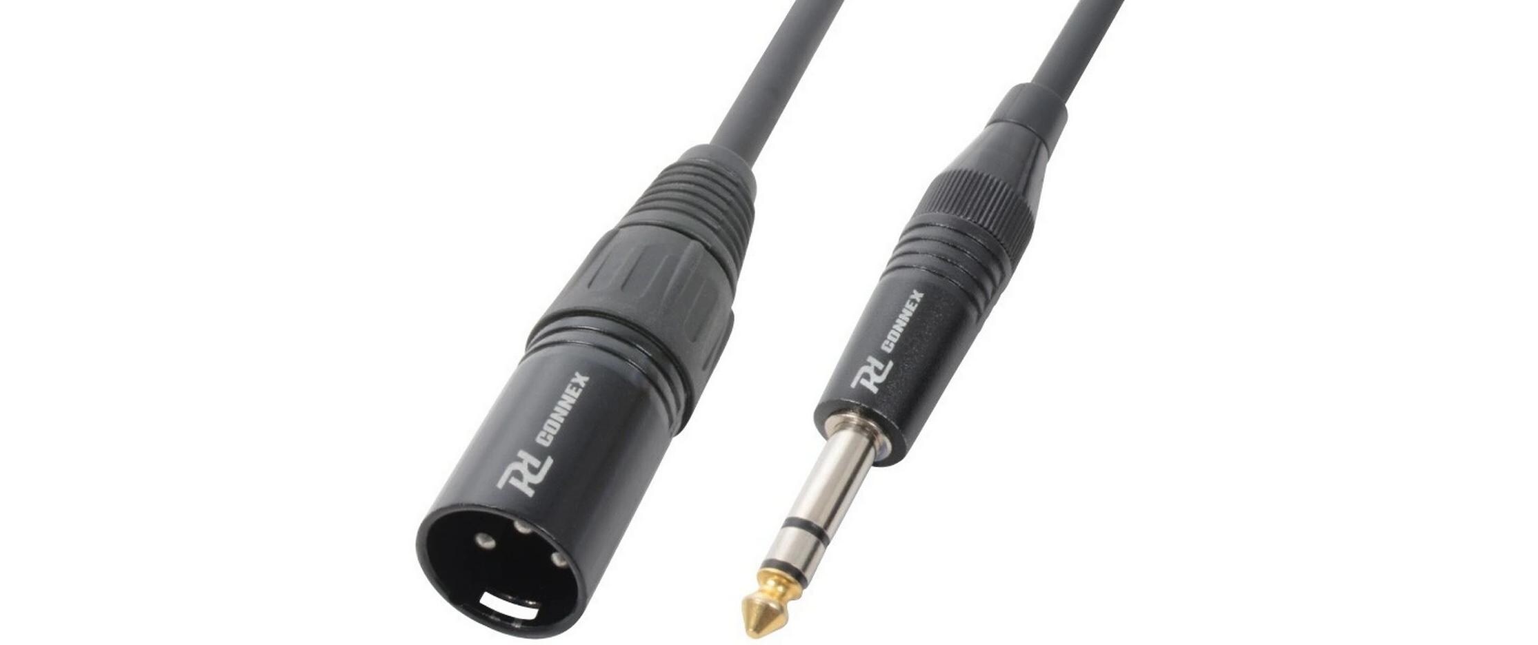 Audio-Kabel CX44-12 XLR 3 Pole, male - 6.3 mm Klinke 12 mAudiokabel XLRf - 6.3 Klinke, sym