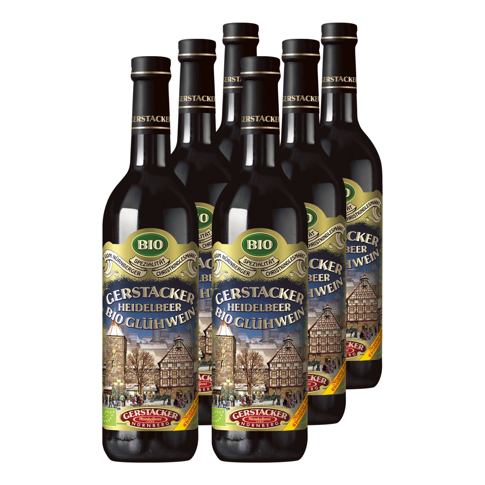 Gerstacker Bio Heidelbeer-Glühwein 8,5 % vol 6 x 0,745 Liter