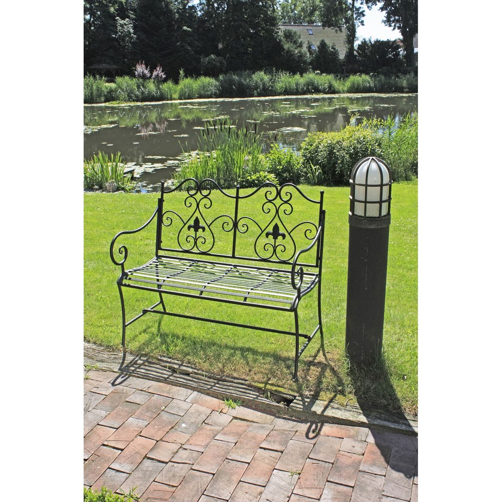 Gartenbank LANZAROTE - rostfarben - 105 cm