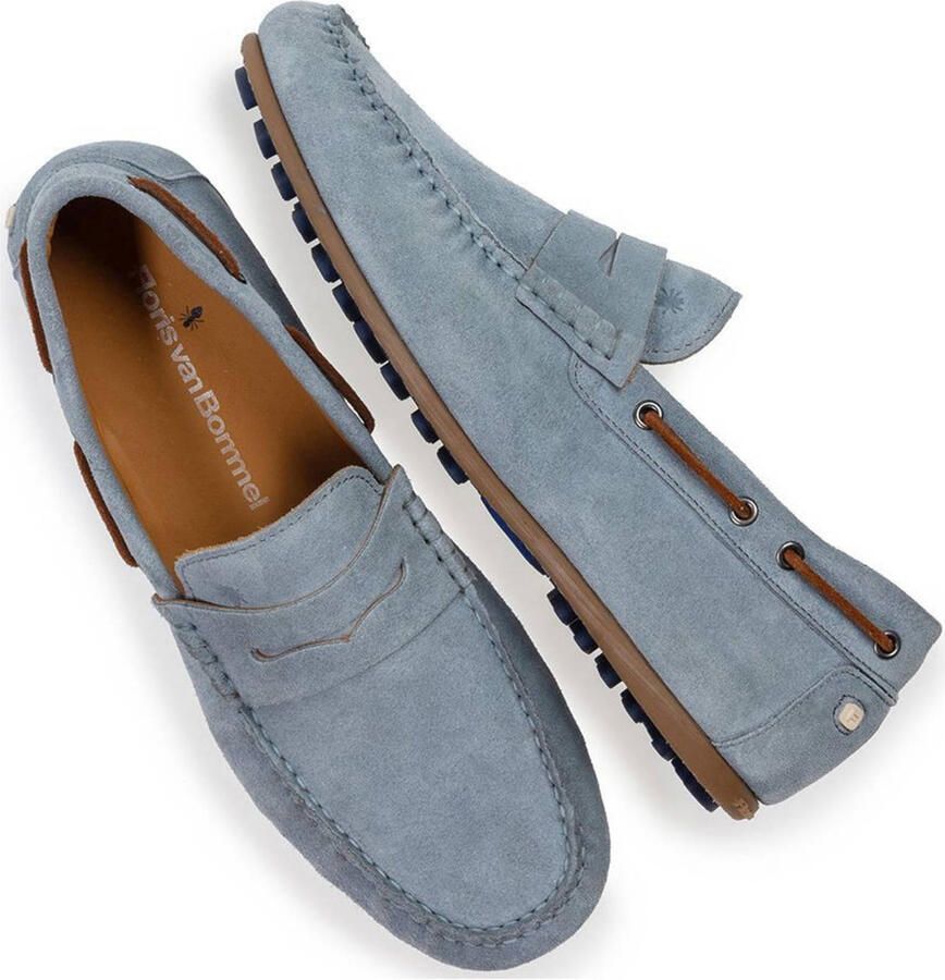 Floris van Bommel Sfm-40026 De Drijver Sneakers Suède Heren Blauw