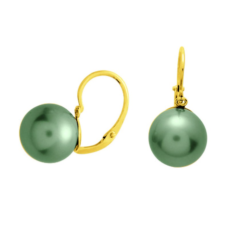 Boucles d'oreilles femme - Perle de tahiti - Or 18 Carats