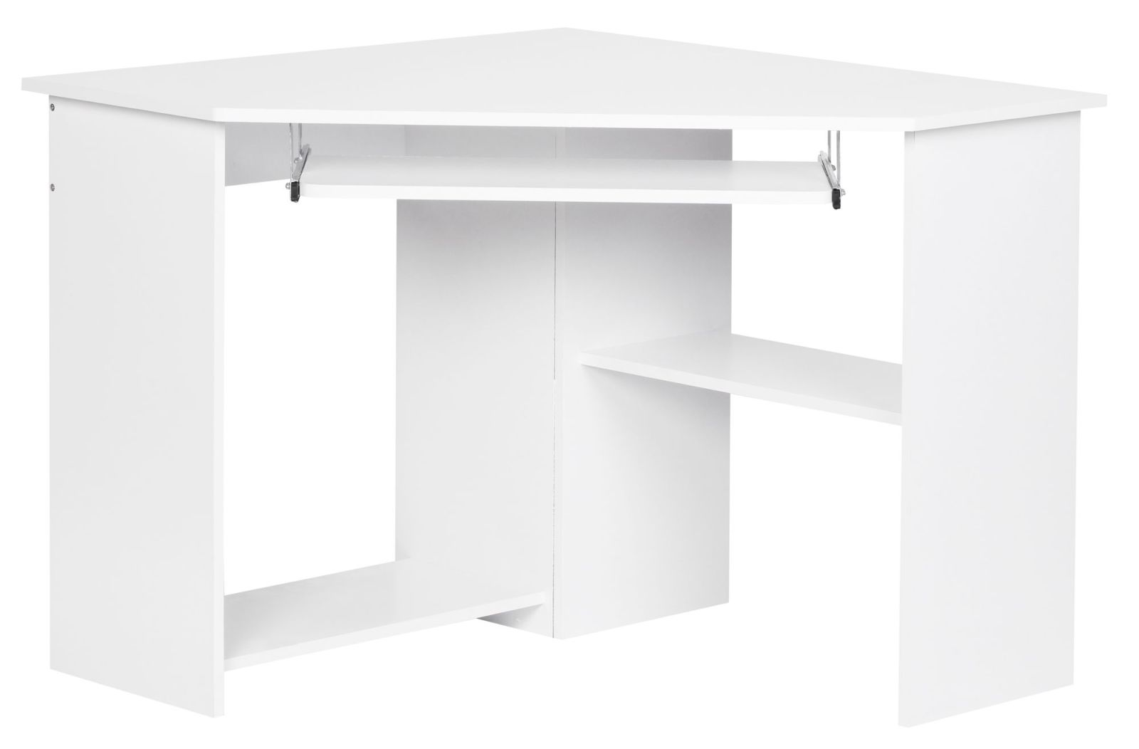 Eckschreibtisch - weiß - mit Ablage - 94 cm