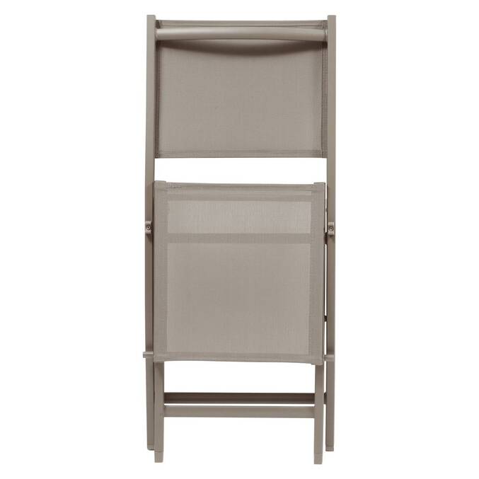 Lot de 4 chaises de jardin pliante ESSENTIA Noisette / Café