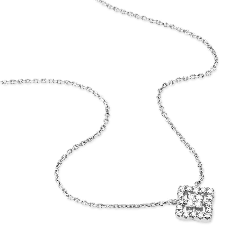 Collier Abigail Argent Blanc Oxyde De Zirconium