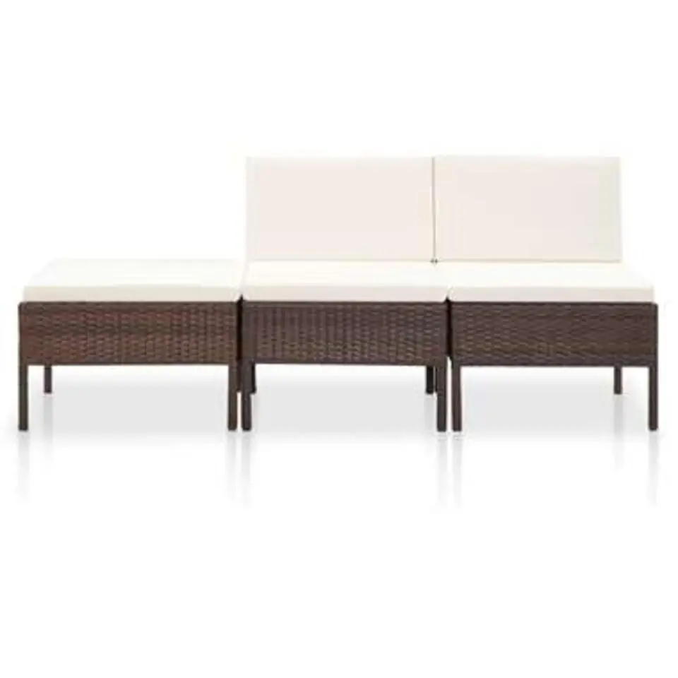 vidaXL - Tuin Loungeset - Bruin - Poly rattan