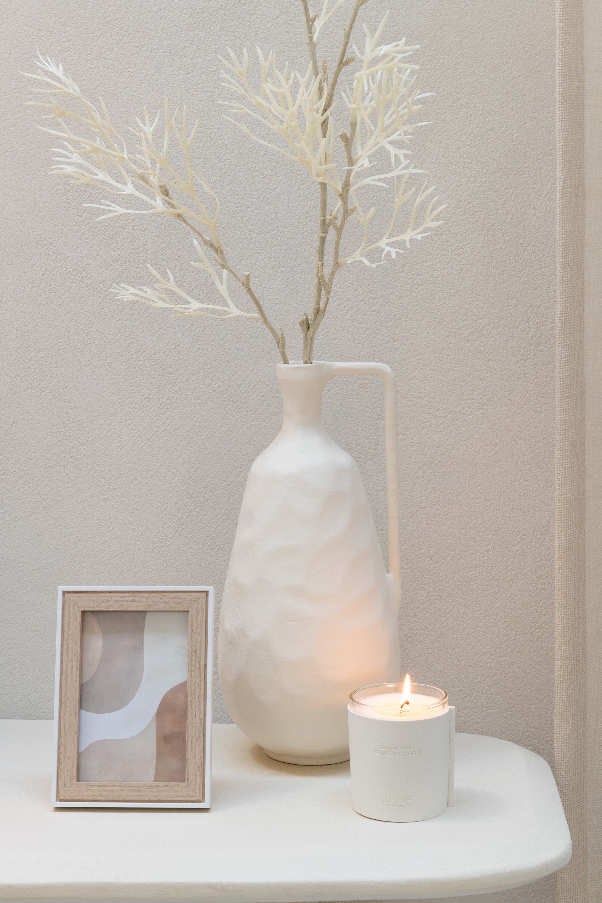 J-Line fotolijst Chloe - hout - naturel|wit - small