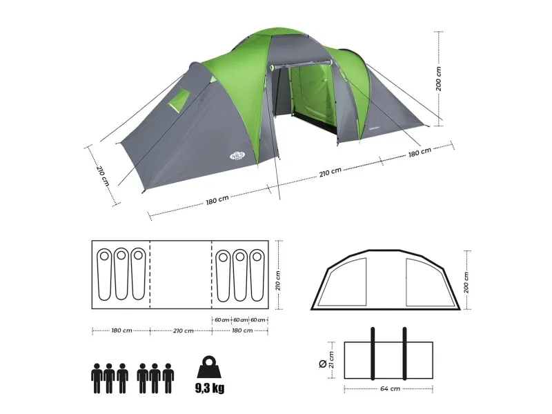 Nils Extreme NC6031 vandretelt HIGHLAND NILS CAMP campingtelt