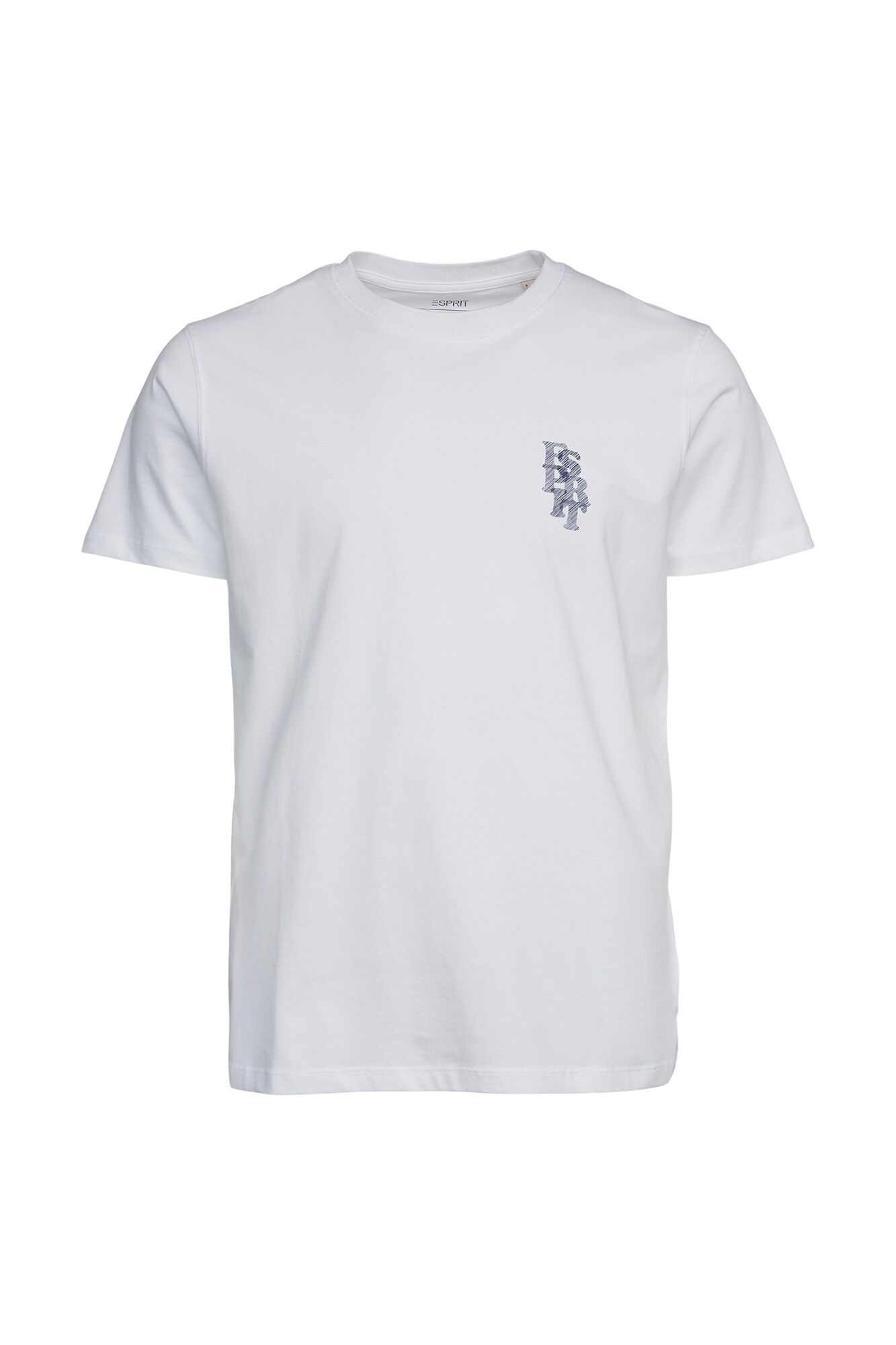 Camiseta de algodão sustentável com logo - Branca