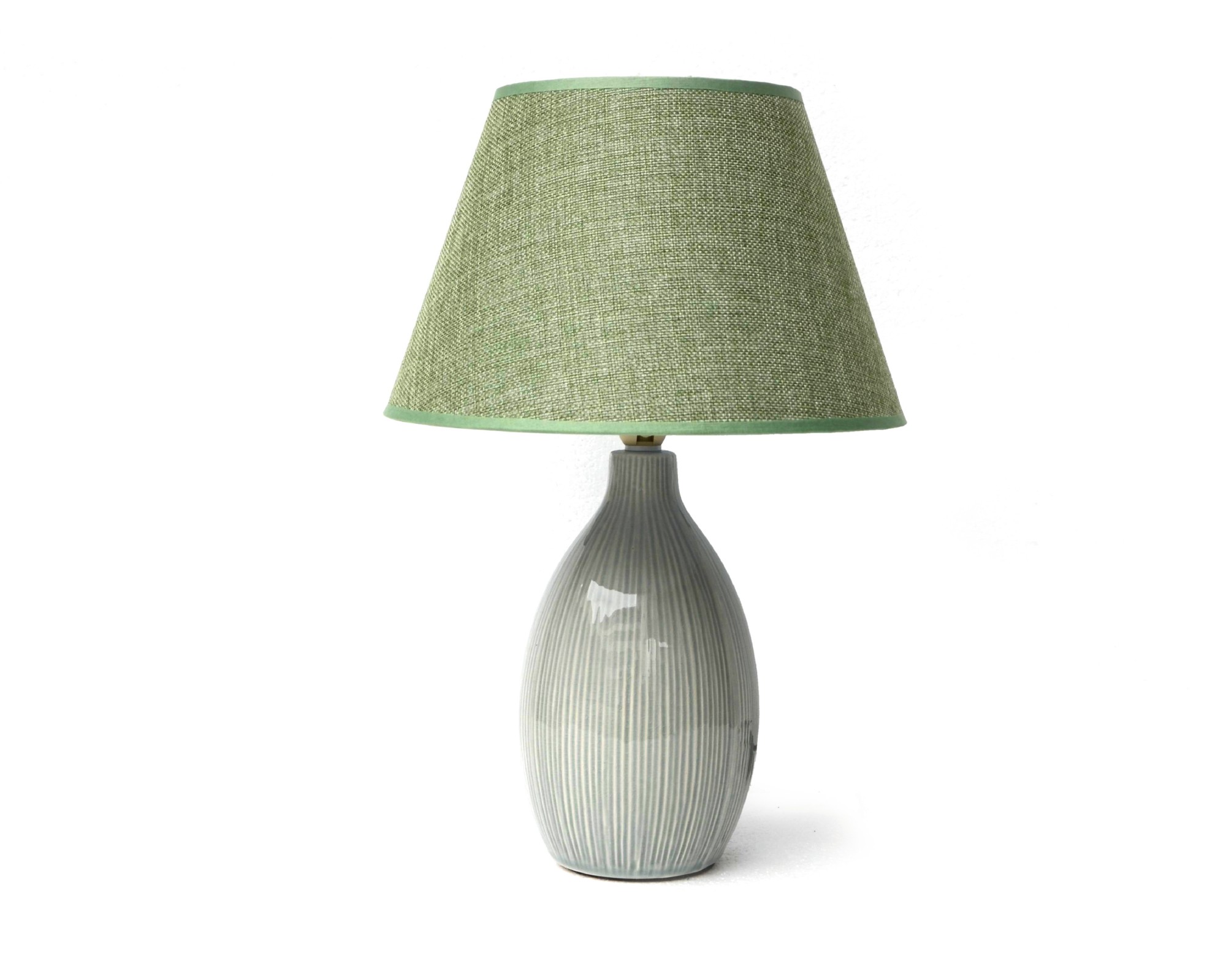 Tischlampe 'Blanchette', grün, Ø 25 cm, H 38 cm von fischer's lagerhaus
